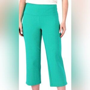 Women With Control Green Cropped Wide Leg Pants Size S
